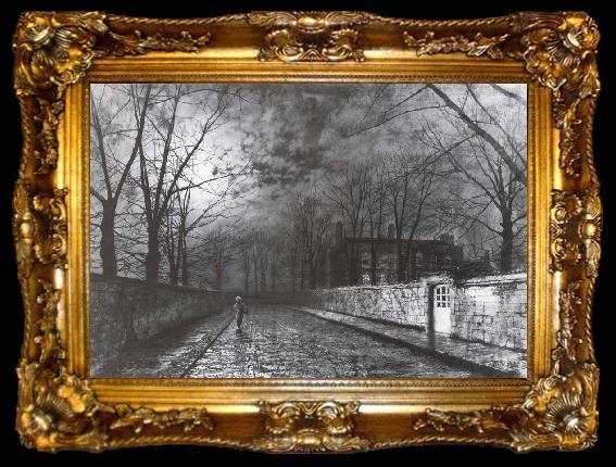 framed  Atkinson Grimshaw Sliver Moonlight, ta009-2
